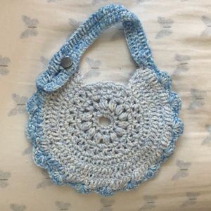 Handmade crochet baby bib